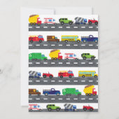 Verkehrsthema Geburtstagsparty Einladung (Rückseite)