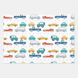 Verkehrsthema Geburtstagswrapping Papier