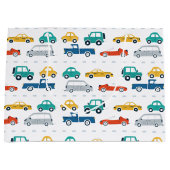 Verkehrsthema Geburtstagswrapping Papier Große Geschenktüte (Vorderseite)