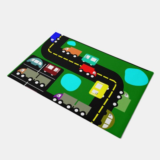 Verkehrstür Fußmatte (Schrägansicht)