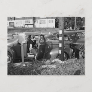 Verkehrsunfall, Los Angeles, 1951 Vintage Postkarte