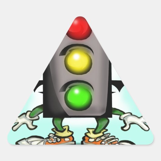 Verkehrsvergnügen Dreieckiger Aufkleber (Vorderseite)