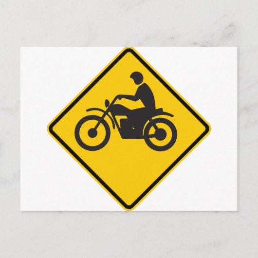 Verkehrszeichen der Autobahn Postkarte (Vorderseite)