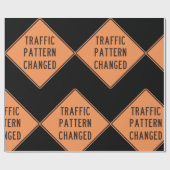 Verkehrszeichen geändert geschenkpapier (Flach)