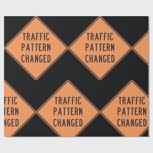 Verkehrszeichen geändert geschenkpapier (Flach)