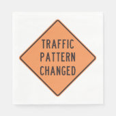 Verkehrszeichen geändert serviette (Vorderseite)