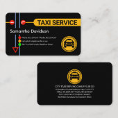 Verkehrszeichen Gelbe Taxifahrt Visitenkarte (Vorne/Hinten)