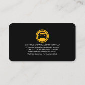 Verkehrszeichen Gelbe Taxifahrt Visitenkarte (Rückseite)