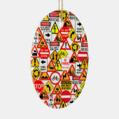 Verkehrszeichen Keramik Ornament (Rechts)