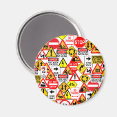 Verkehrszeichen-Magnet Magnet (Vorderseite/Rückseite)
