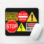 Verkehrszeichen Mousepad (Mit Mouse)