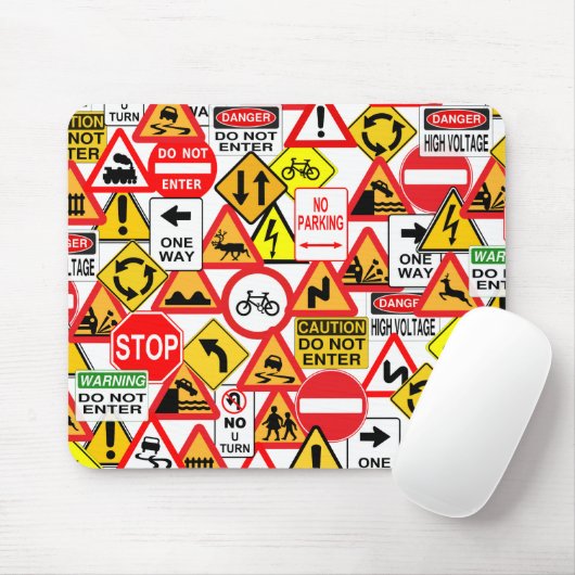 Verkehrszeichen Mousepad (Mit Mouse)