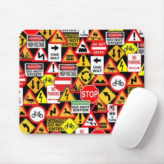 Verkehrszeichen Mousepad (Mit Mouse)