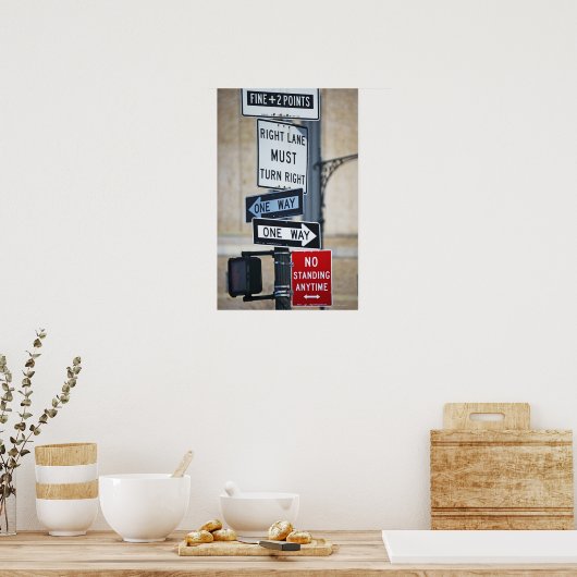 Verkehrszeichen Poster (Küche)