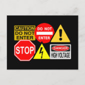 Verkehrszeichen Postkarte (Vorderseite)