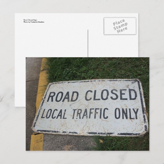 Verkehrszeichen Postkarte (Vorne/Hinten)