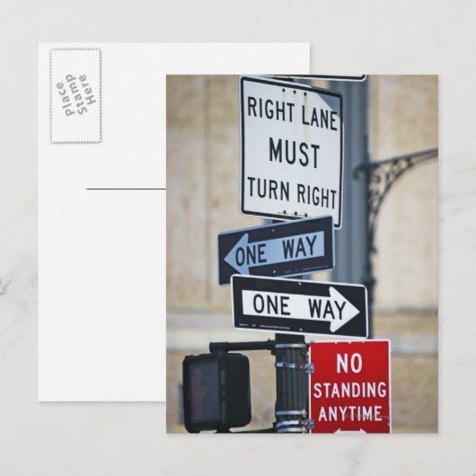 Verkehrszeichen Postkarte (Vorne/Hinten)