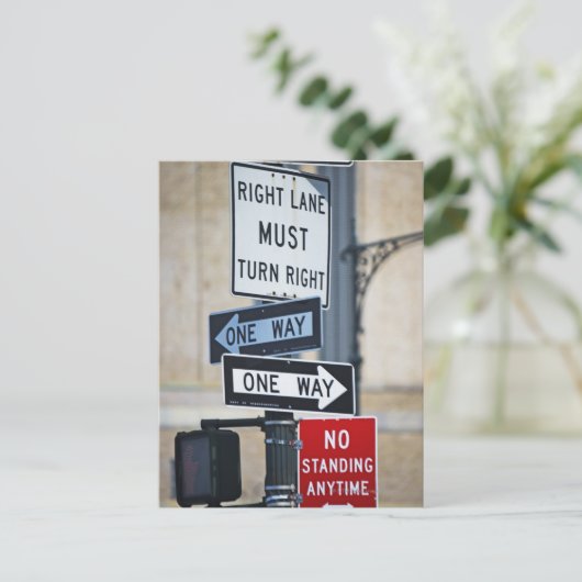 Verkehrszeichen Postkarte (Stehend Vorderseite)