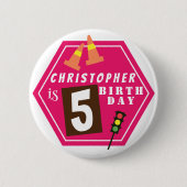 Verkehrszeichen Rot Button (Vorderseite)