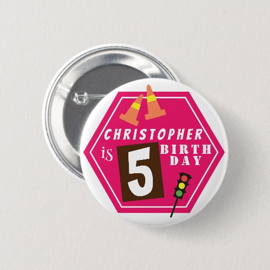 Verkehrszeichen Rot Button (Vorne & Hinten)