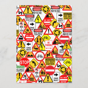 Verkehrszeicheneinladung - fertigen Sie besonders Einladung