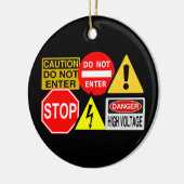 Verkehrszeichenverzierung - fertigen Sie besonders Keramik Ornament (Links)