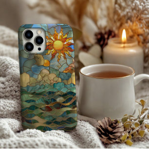 Verkettete Glassonne, Wolken und Ocean Design iPhone 11Pro Max Hülle
