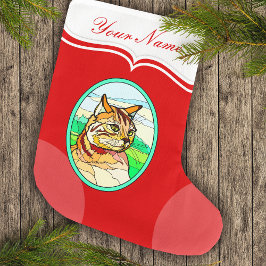 verketteter Glasschau Katze 1 Großer Weihnachtsstrumpf