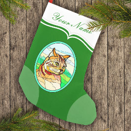 verketteter Glasschau Katze 1 Kleiner Weihnachtsstrumpf