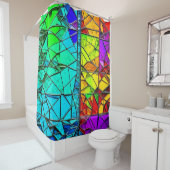 Verkettetes Glas gebrochen Duschvorhang (Beispiel)