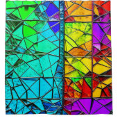 Verkettetes Glas gebrochen Duschvorhang (Vorderseite)