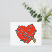 verkettetes und verschlossenes Herz Postkarte (Stehend Vorderseite)