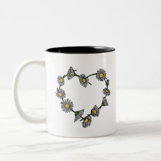 Verkettungs-Herz Zweifarbige Tasse