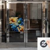 Verklammern des geklebten Glasfensters Fensteraufkleber (Büro Tür)