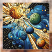 Verklammern des geklebten Glasfensters Fensteraufkleber (Blatt 2)