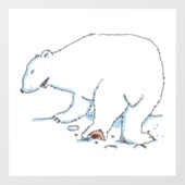 Verkleben des Polarbärenfensters Fensteraufkleber (Blatt)