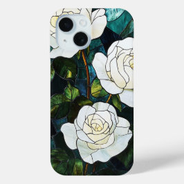 Verklebte Glaseeffekte iPhone Gehäuse, weiße Rosen Case-Mate iPhone Hülle