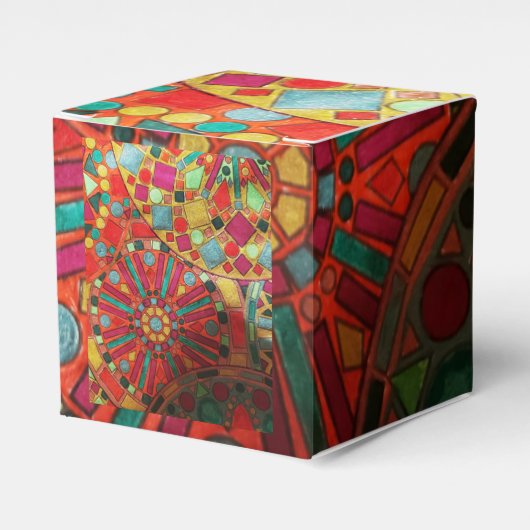 verklebte Ornamente Geschenkschachtel (Vorderseite)