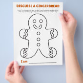 Verkleide eine Lebkuchen-Vorlage und Anweisungen Flyer (Hand)