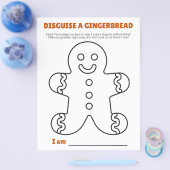Verkleide eine Lebkuchen-Vorlage und Anweisungen Flyer (Einzeln)