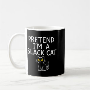 Verkleide Mich Als Schwarze Katze Kostüm Einfacher Kaffeetasse