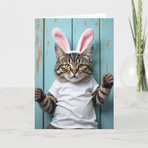 Verkleidete Katzenporträtkarte Karte