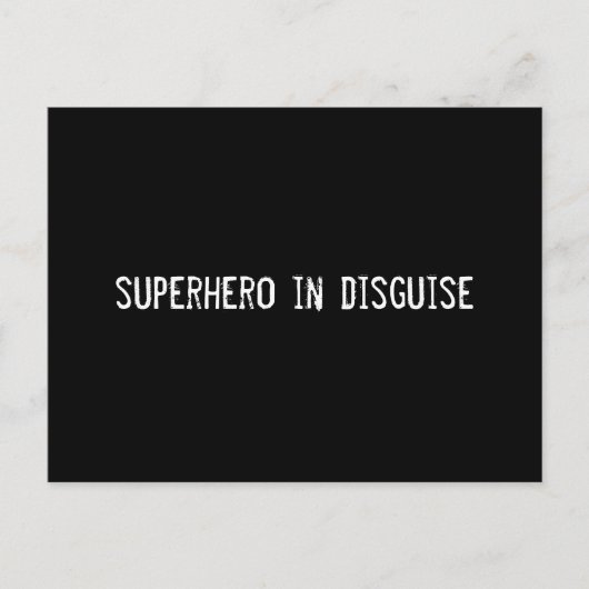 verkleideter Superheld Postkarte (Vorderseite)
