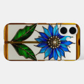 Verkleidetes Glasfenster mit lebhafter Blume Case-Mate iPhone Hülle (Rückseite (Horizontal))