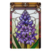 Verkleidetes Glasfenster mit lebhafter Blume Mini Klemmbrett (Rückseite)