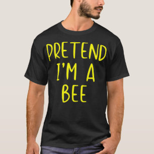 Verkleidung als Biene Halloween Faul Einfach  T-Shirt