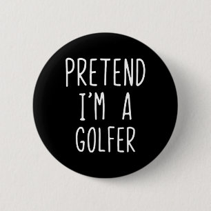 Verkleidung als Golfspieler Halloween Faul Einfach Button
