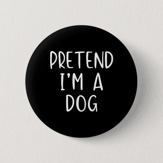 Verkleidung als Hund Halloween Lustig Einfach Kind Button (Vorderseite)