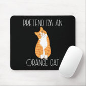 Verkleidung als orange Katze Halloween Kostüm Fami Mousepad (Mit Mouse)