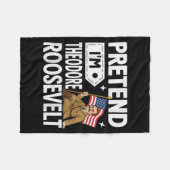 Verkleidung als Theodore Roosevelt Halloween Fleecedecke (Vorderseite (Horizontal))
